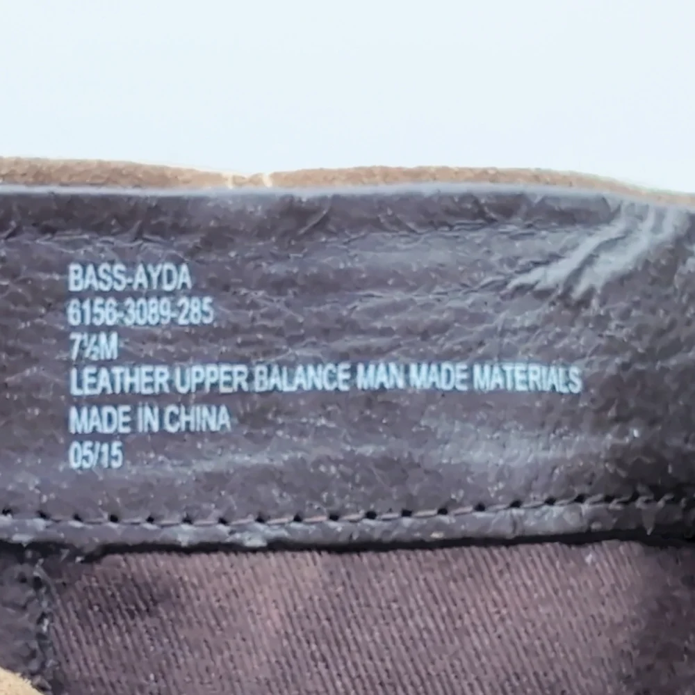 Bass Ayda Brown Suede Ankle Boots Sz 7.5